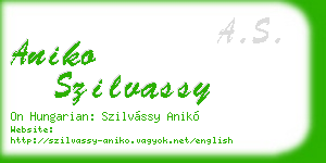 aniko szilvassy business card