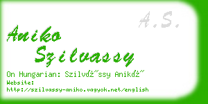 aniko szilvassy business card